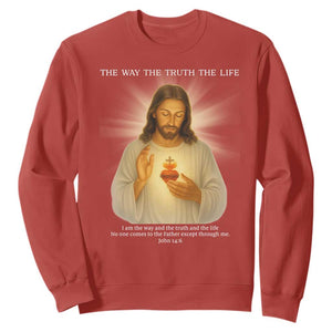 Jesus Christian Christmas Sweatshirt Cross Bible Verse Inspirational TS14 Red Print Your Wear