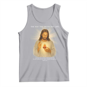 Jesus Christian Christmas Tank Top Cross Bible Verse Inspirational TS14 Athletic Heather Print Your Wear