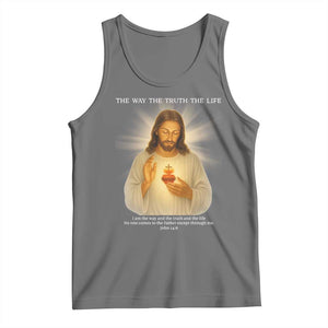 Jesus Christian Christmas Tank Top Cross Bible Verse Inspirational TS14 Black Heather Print Your Wear