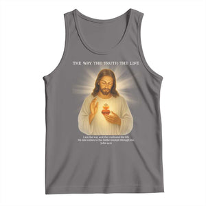 Jesus Christian Christmas Tank Top Cross Bible Verse Inspirational TS14 Deep Heather Print Your Wear