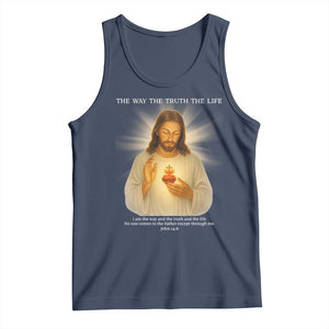 Jesus Christian Christmas Tank Top Cross Bible Verse Inspirational TS14 Navy Print Your Wear