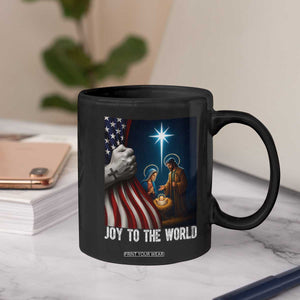 Jesus Christian Coffee Mug American Flag Joy To The World Christmas TS14 Print Your Wear