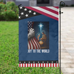 Jesus Christian Garden Flag American Flag Joy To The World Christmas TS14 Classic Blue Black Print Your Wear