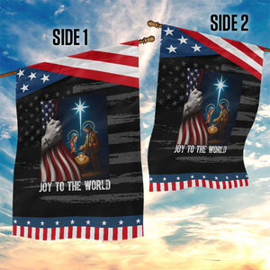 Jesus Christian Garden Flag American Flag Joy To The World Christmas TS14 Print Your Wear