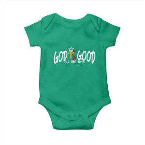 Jesus Christian Baby Onesie God Is Good All The Time TS14 Irish Green Print Your Wear