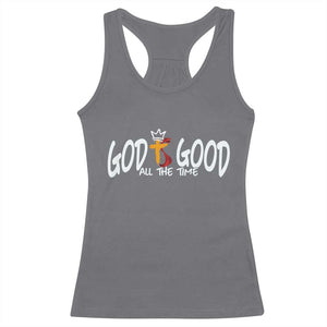 Jesus Christian Racerback Tank Top God Is Good All The Time TS14 Charcoal Print Your Wear