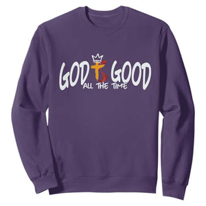 Jesus Christian Sweatshirt God Is Good All The Time TS14 Purple Print Your Wear