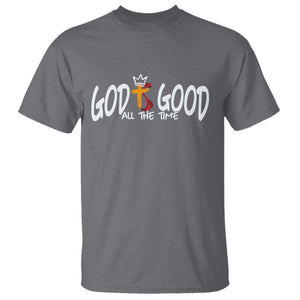 Jesus Christian T Shirt God Is Good All The Time TS14 Charcoal Print Your Wear