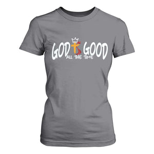 Jesus Christian T Shirt For Women God Is Good All The Time TS14 Charcoal Print Your Wear
