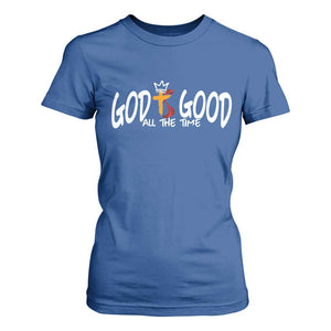 Jesus Christian T Shirt For Women God Is Good All The Time TS14 Royal Blue Print Your Wear