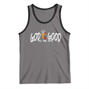 Jesus Christian Tank Top God Is Good All The Time TS14 Deep Heather Black Print Your Wear