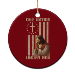 Jesus Christian Ceramic Ornament One Nation Under God TS14 1pc Red Print Your Wear