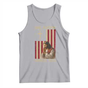 Jesus Christian Tank Top One Nation Under God TS14 Athletic Heather Print Your Wear