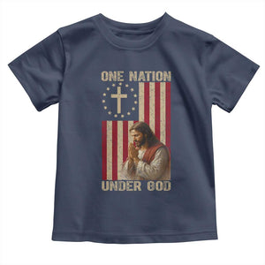 Jesus Christian Toddler T Shirt One Nation Under God TS14 Navy Print Your Wear