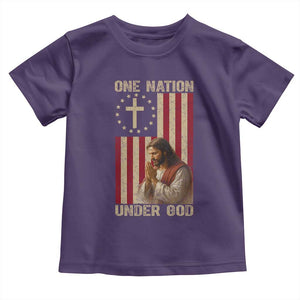 Jesus Christian Toddler T Shirt One Nation Under God TS14 Purple Print Your Wear