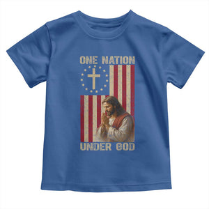 Jesus Christian Toddler T Shirt One Nation Under God TS14 Royal Blue Print Your Wear