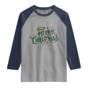 Jesus Christian Christmas Raglan Shirt TS14 Sport Gray Navy Print Your Wear