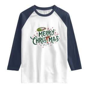 Jesus Christian Christmas Raglan Shirt TS14 White Navy Print Your Wear