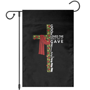 Jesus Christian Christmas Garden Flag God So Loved The World That He Gave His Only Son TS14 Black Print Your Wear