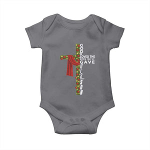 Jesus Christian Christmas Baby Onesie God So Loved The World That He Gave His Only Son TS14 Charcoal Print Your Wear