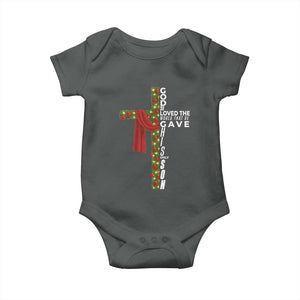 Jesus Christian Christmas Baby Onesie God So Loved The World That He Gave His Only Son TS14 Dark Heather Print Your Wear