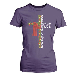 Jesus Christian Christmas T Shirt For Women God So Loved The World That He Gave His Only Son TS14 Purple Print Your Wear