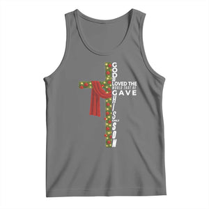 Jesus Christian Christmas Tank Top God So Loved The World That He Gave His Only Son TS14 Black Heather Print Your Wear