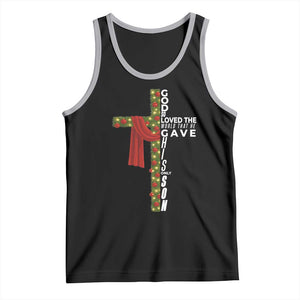 Jesus Christian Christmas Tank Top God So Loved The World That He Gave His Only Son TS14 Black Athletic Heather Print Your Wear