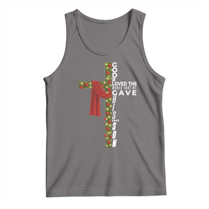 Jesus Christian Christmas Tank Top God So Loved The World That He Gave His Only Son TS14 Deep Heather Print Your Wear
