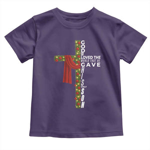 Jesus Christian Christmas Toddler T Shirt God So Loved The World That He Gave His Only Son TS14 Purple Print Your Wear