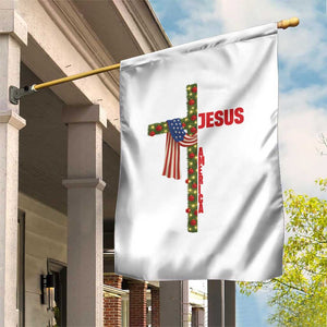 Jesus Patriotic Christmas Garden Flag Loves Jesus And America Too TS14 Print Your Wear