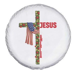 Jesus Patriotic Christmas Spare Tire Cover Loves Jesus And America Too TS14 Print Your Wear
