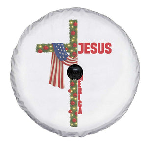 Jesus Patriotic Christmas Spare Tire Cover Loves Jesus And America Too TS14 Print Your Wear