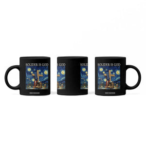 Army Christian Coffee Mug Soldier Cross Starry Night Faith Patriotic Jesus TS14 Print Your Wear