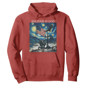 Solider Army Christian Hoodie Cross Starry Night Faith Patriotic Jesus TS14 Red Print Your Wear