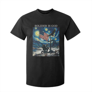 Solider Army Christian T Shirt For Kid Cross Starry Night Faith Patriotic Jesus TS14 Black Print Your Wear