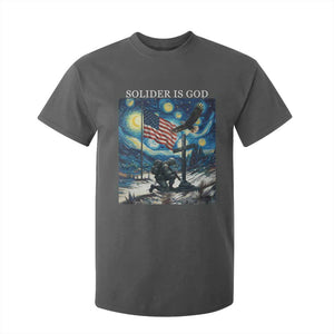 Solider Army Christian T Shirt For Kid Cross Starry Night Faith Patriotic Jesus TS14 Dark Heather Print Your Wear