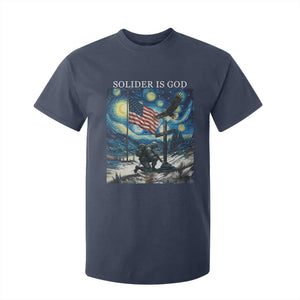 Solider Army Christian T Shirt For Kid Cross Starry Night Faith Patriotic Jesus TS14 Navy Print Your Wear