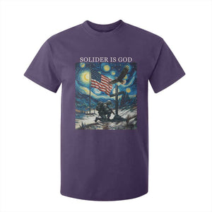 Solider Army Christian T Shirt For Kid Cross Starry Night Faith Patriotic Jesus TS14 Purple Print Your Wear