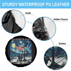 Solider Army Christian Spare Tire Cover Cross Starry Night Faith Patriotic Jesus TS14 Print Your Wear