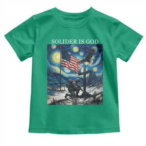 Solider Army Christian Toddler T Shirt Cross Starry Night Faith Patriotic Jesus TS14 Irish Green Print Your Wear