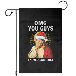 Funny Santa Christmas Garden Flag OMG You Guys I Never Said That TS14 Black Print Your Wear