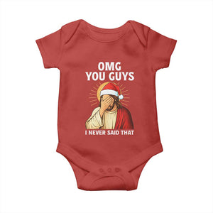 Funny Santa Christmas Baby Onesie OMG You Guys I Never Said That TS14 Red Print Your Wear