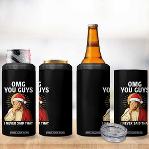 Funny Santa Christmas 4 in 1 Can Cooler Tumbler OMG You Guys I Never Said That TS14 Print Your Wear