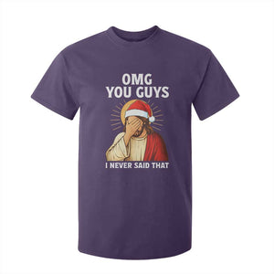 Funny Santa Christmas T Shirt For Kid OMG You Guys I Never Said That TS14 Purple Print Your Wear