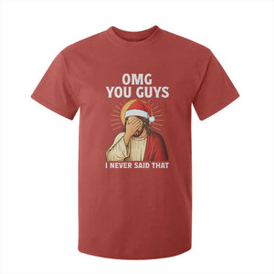 Funny Santa Christmas T Shirt For Kid OMG You Guys I Never Said That TS14 Red Print Your Wear
