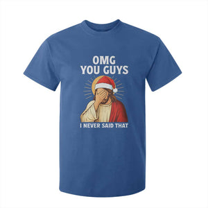 Funny Santa Christmas T Shirt For Kid OMG You Guys I Never Said That TS14 Royal Blue Print Your Wear