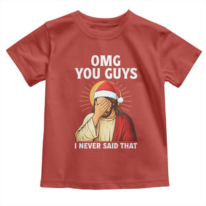 Funny Santa Christmas Toddler T Shirt OMG You Guys I Never Said That TS14 Red Print Your Wear
