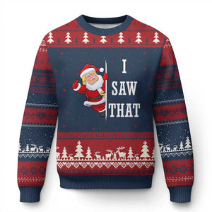 Funny Trump Xmas Ugly Christmas Sweater I Saw That Meme TS14 Navy Red Print Your Wear