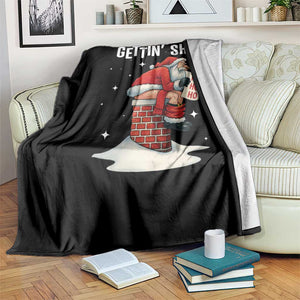 Funny Santa Christmas Throw Blanket You Are Not Getting Shit TS14 Print Your Wear